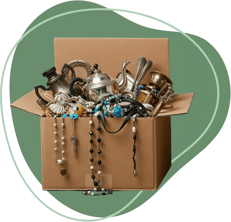 Box of antiques for valuation